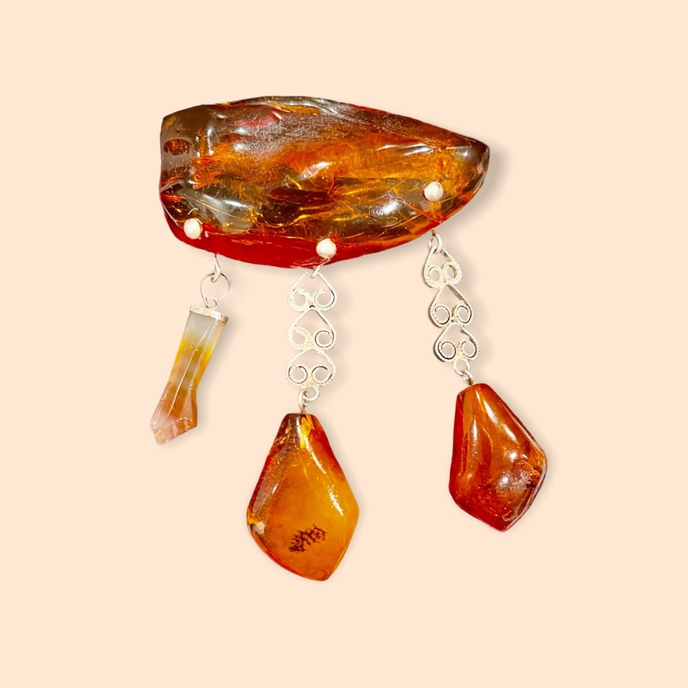 SPECTACULAR PIECE OF VINTAGE AMBER - Picture 3 of 16